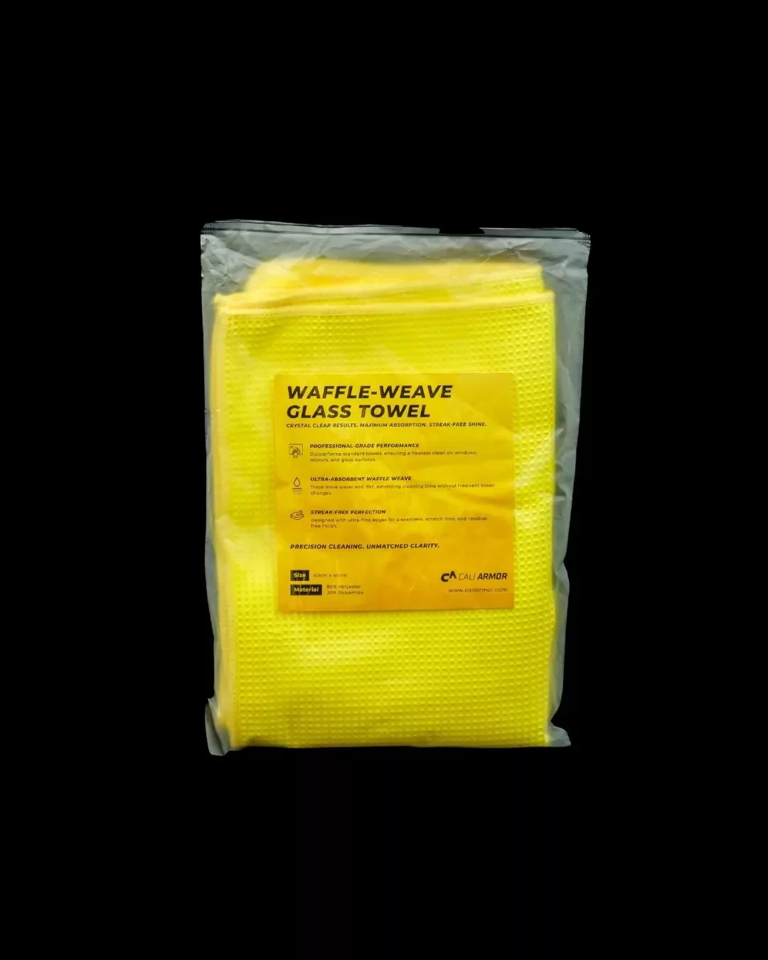 Waffle Weave Microfiber Glass Towel