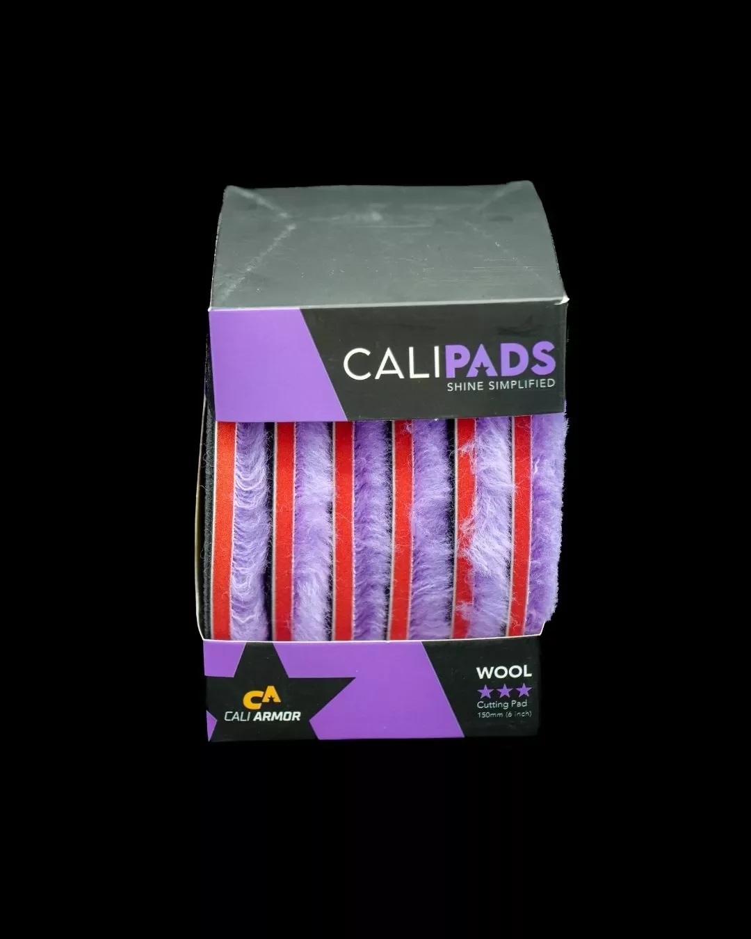 Cali Armor Purple Wool Pad – Heavy Cut 6PACK 6